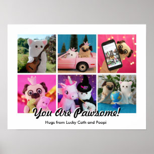 Poster Colagem de Fotografias Personalizadas Simples Na m