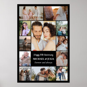 Poster Colagem de Fotos 12 Imagens 12x18 16x24 20x30 Pret