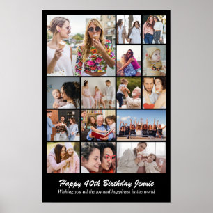 Poster Colagem de Fotos 15 Imagens 12x18 16x24 20x30 24x3