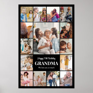 Poster Colagem de Fotos 15 Imagens 12x18 16x24 20x30 Pret