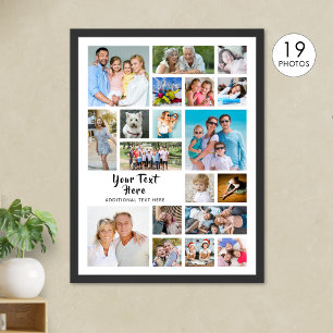 Poster Colagem de Fotos 19 Moderno Cores Personalizadas