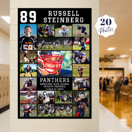 Poster Colagem de Fotos 20 para Graduação Noturna de Mais