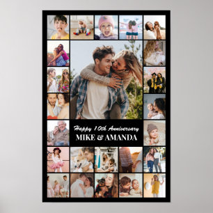 Poster Colagem de Fotos 24 Imagens 12x18 16x24 20x30 Pret