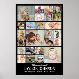 Poster Colagem de Fotos 25 Imagens 12x18 16x24 20x30 24x3