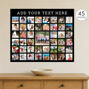 Poster Colagem de Fotos 45 Fotos Personalizadas Cor Perso