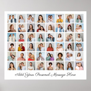 Poster Colagem de Fotos 48 Adicione Sua Própria Saudação