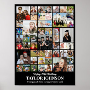 Poster Colagem de Fotos 50 Imagens 12x16 18x24 24x32 30x4