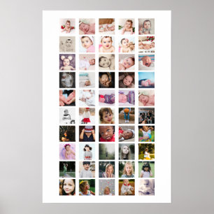 Poster Colagem de Fotos 50 Personalizada