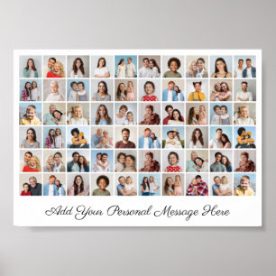 Poster Colagem de Fotos 60 Adicione Sua Própria Saudação