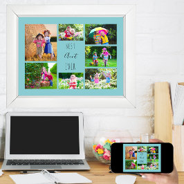 Poster Colagem de Fotos 7 Imagens Melhor Tia Ever Sky Azu