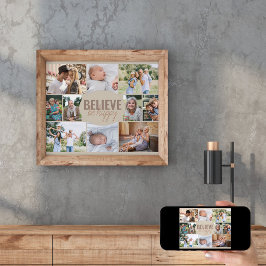 Poster Colagem de Fotos Acredita Ser Feliz Multiimagem
