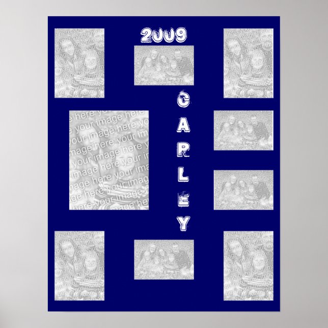 Poster Colagem de Fotos Azul 2009 (Frente)