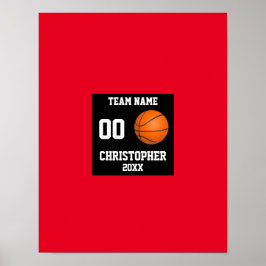 Poster Colagem de Fotos - Basball 7 Nome da equipe Red