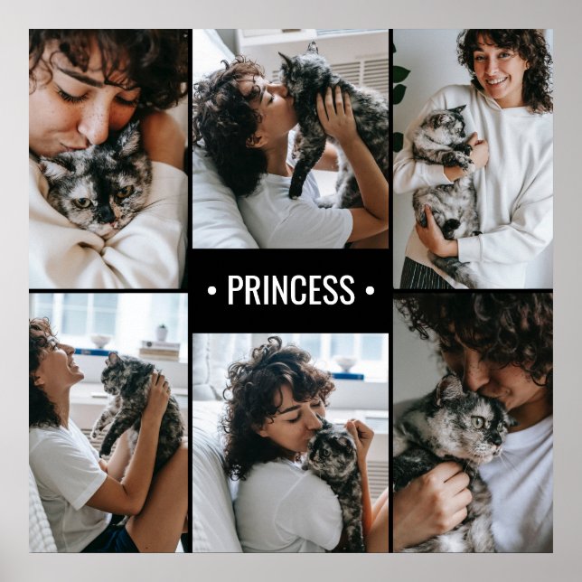 Poster Colagem de Fotos Cat Monogramas (Frente)