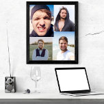 Poster Colagem de Fotos Coloque seu rosto em um<br><div class="desc">Precisa de uma arte de parede que seja você mesmo? Este poster é perfeito para personalizar com fotos do seu próprio rosto ou fotos. Ele tem um impressão de colagem que está pronto para ser personalizado com até 4 fotos. A colagem é mais adequada a fotos verticais orientadas a retratos....</div>
