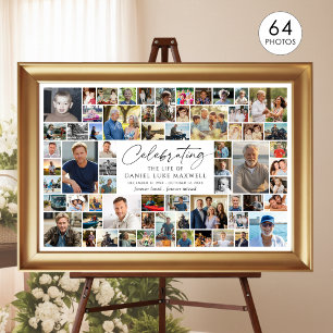 Poster Colagem de Fotos Comemorativas de 64 Fotos para Ce