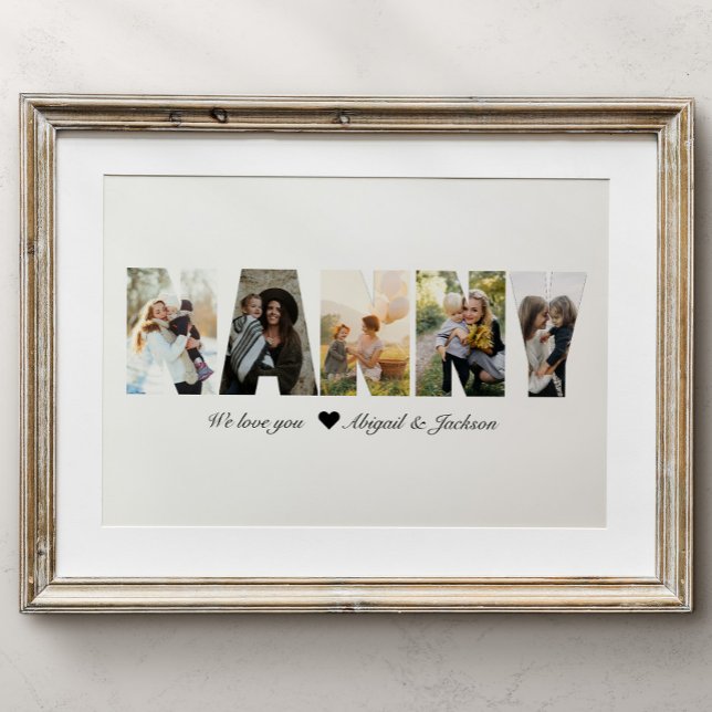 Poster Colagem de Fotos da Babá para a Avó (Criador carregado)