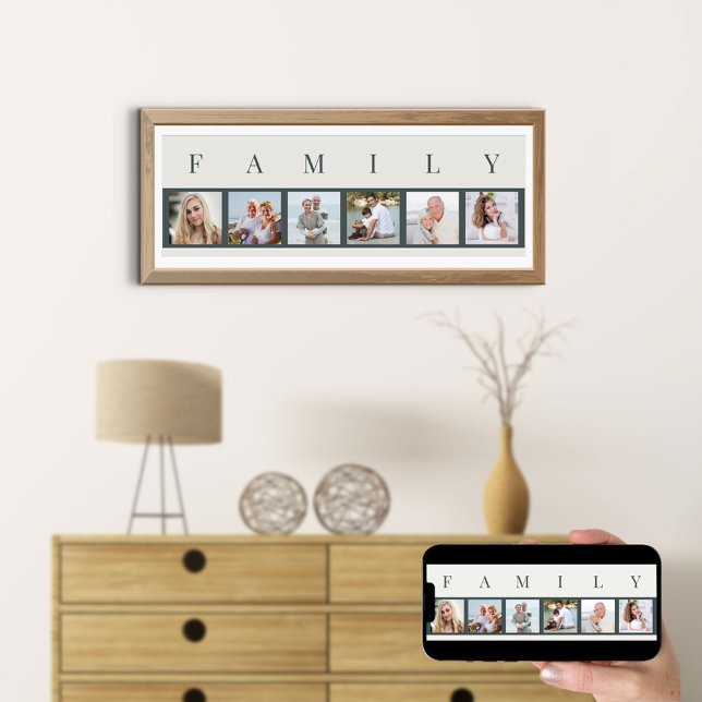 Poster Colagem de Fotos da FAMÍLIA 6 Fitas Personalizadas (Criador carregado)