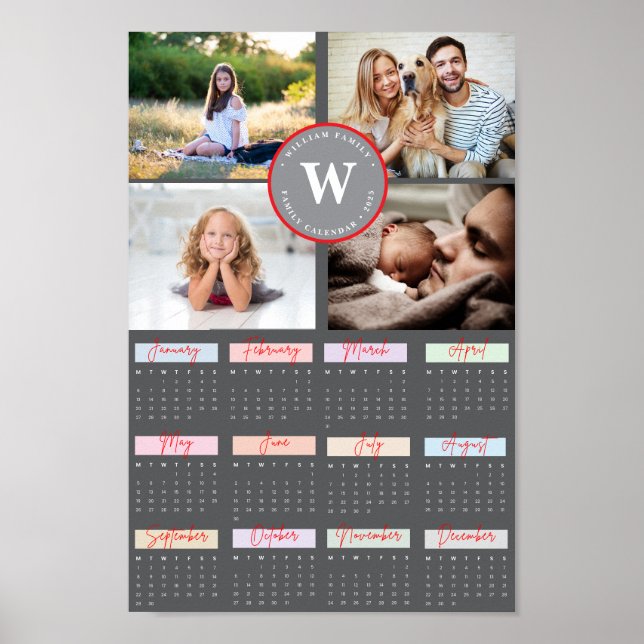 Poster Colagem de Fotos da Família Moderna 2025 Personali (Frente)