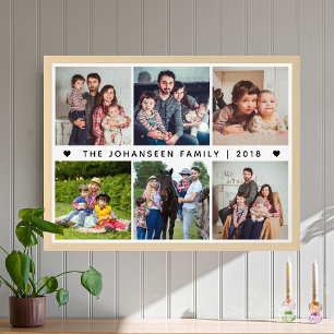 Poster Colagem de Fotos da Família Moderna Imagens de Ani