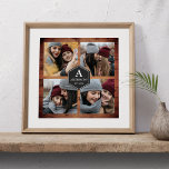 Poster Colagem de Fotos da Família Rustic Barn Wood 4 Pic<br><div class="desc">Carregue suas fotos favoritas para fazer seu próprio presente personalizado exclusivo de fotos de keepape.</div>