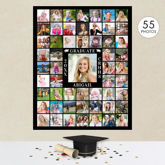 Poster Colagem de Fotos da Formatura 55 Personalize Sua C (Criador carregado)