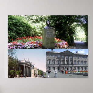 Poster Colagem de fotos da Irlanda, Dublin