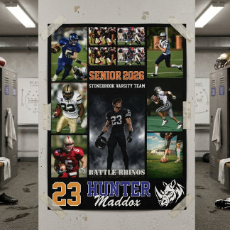 Poster Colagem de Fotos da Noite do Atleta Sênior Futebol