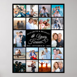 Poster Colagem de Fotos de Aniversário 18 ANOS PARA SEMPR