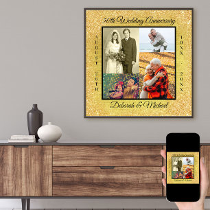 Poster Colagem de Fotos de Aniversário de 50 Anos de Casa