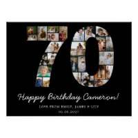 Colagem de Fotos de Aniversário de 70 anos | Prese