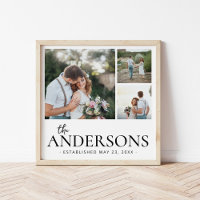 Colagem de Fotos de Casamento com Monograma