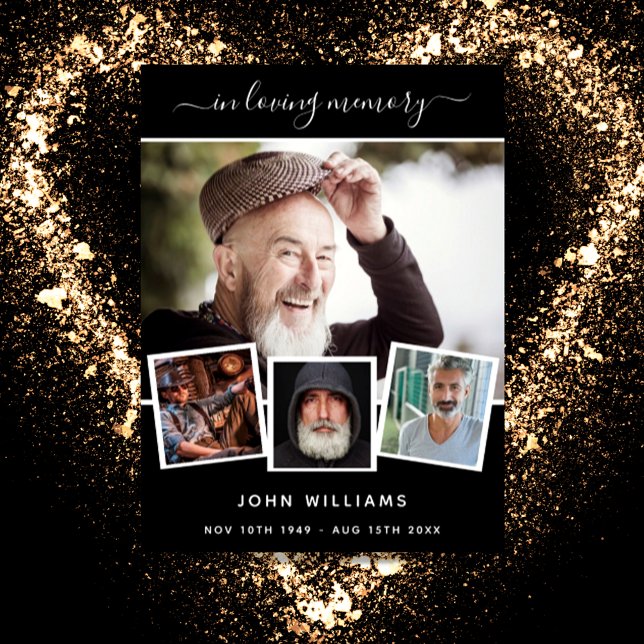 Poster Colagem de fotos de funeral bem-vindo memorial pre (Criador carregado)