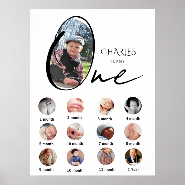 Poster Colagem de Fotos de Um Ano de Marcos Modernos (Frente)