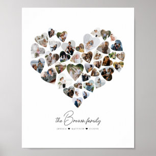 Poster Colagem de Fotos do Coração 39 Dia de os namorados