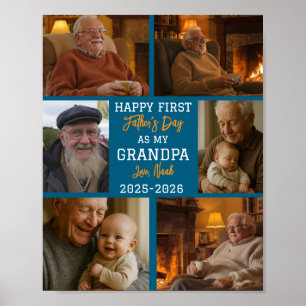 Poster Colagem de Fotos do Feliz Primeiro Dia dos Avôs