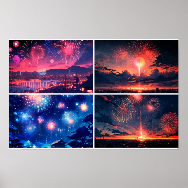 Poster Colagem de Fotos do FireWorks (Frente)