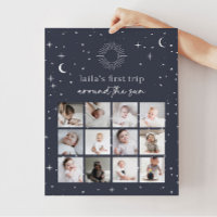 Colagem de Fotos do primeiro aniversario Sun Celes