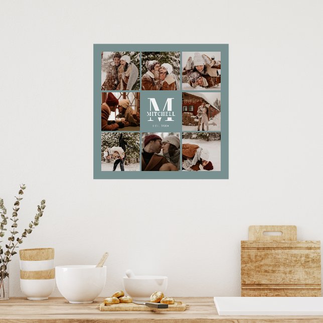 Poster Colagem de Fotos Elegante Moderna Sage Green Keeps (Cozinha)
