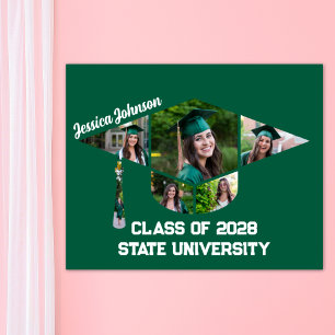 Poster Colagem de Fotos em Forma de Boné de formatura Ver