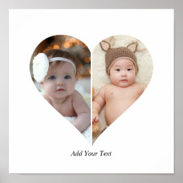 Poster Colagem de Fotos em Formato Coração 2