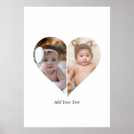 Poster Colagem de Fotos em Formato Coração 2