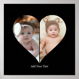 Poster Colagem de Fotos em Formato Coração 2