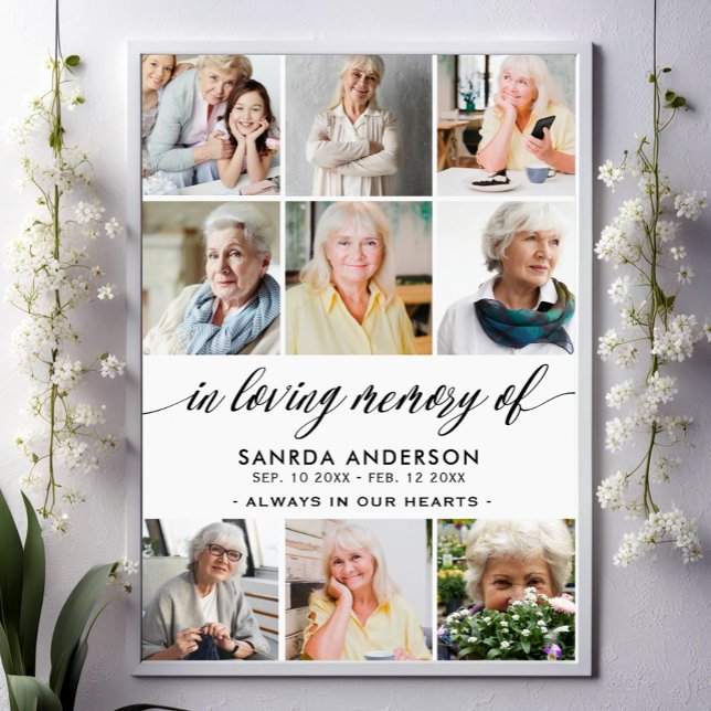 Poster Colagem de Fotos em Memória Amorosa (Criador carregado)