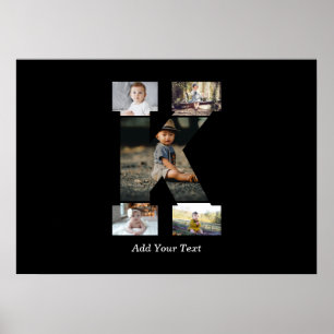 Poster Colagem de Fotos em Preto e Branco K