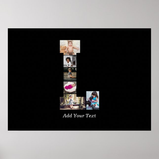 Poster Colagem de Fotos em Preto e Branco L (Frente)