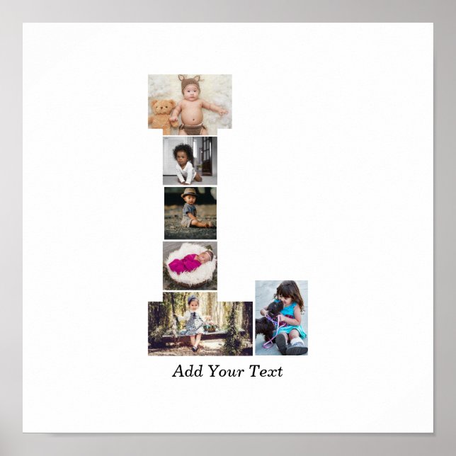 Poster Colagem de Fotos em Preto e Branco L (Frente)