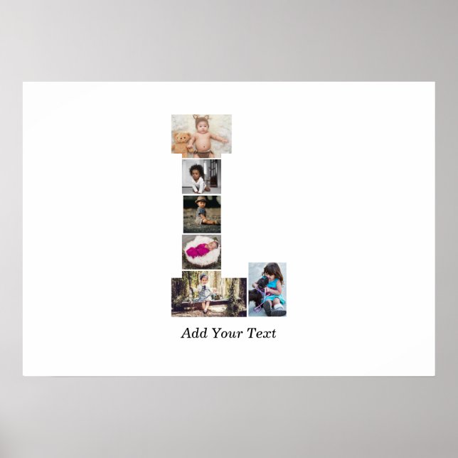 Poster Colagem de Fotos em Preto e Branco L (Frente)