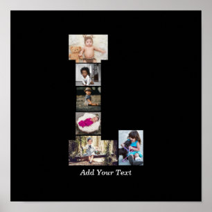 Poster Colagem de Fotos em Preto e Branco L