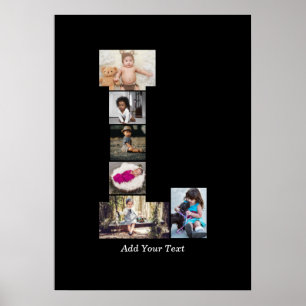 Poster Colagem de Fotos em Preto e Branco L